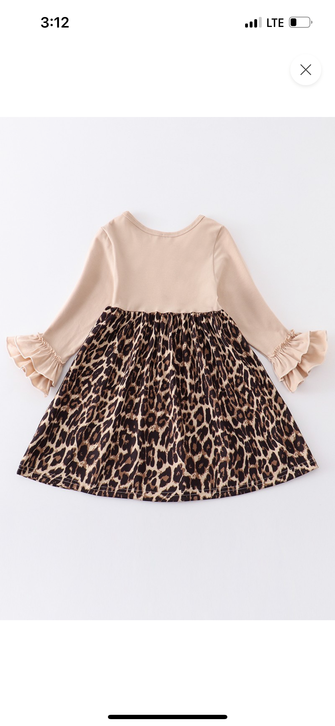 Leopard Christmas tree ruffle dress