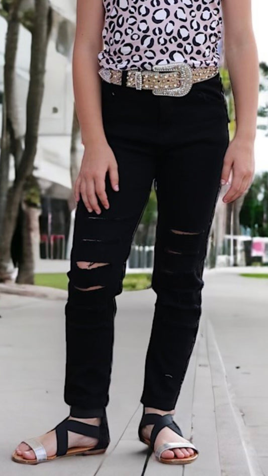 Black jeans with adjustable waist!