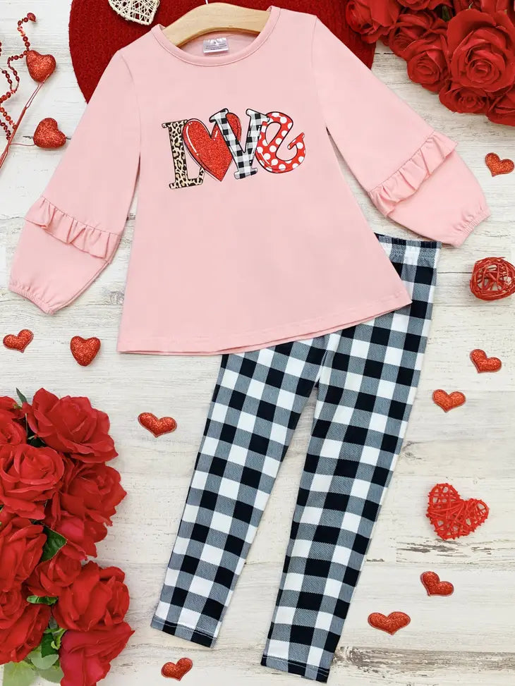 Love You Plaid Legging Set